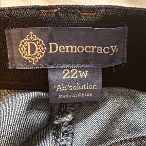 Democracy Dark Blue Straight Leg Jeans